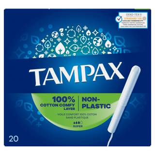 Tampax Super Tampons With Cardboard Applicator X 20