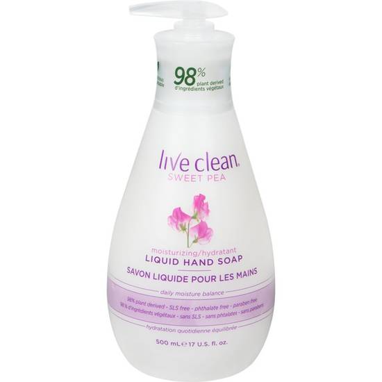 Live Clean Sweet Pea Moisturizing Liquid Hand Soap (500 ml)