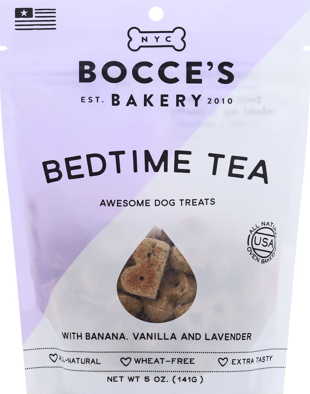 Bocce's Bakery Bedtime Tea Dog Treats, Banana, Vanilla & Lavender (5 oz)