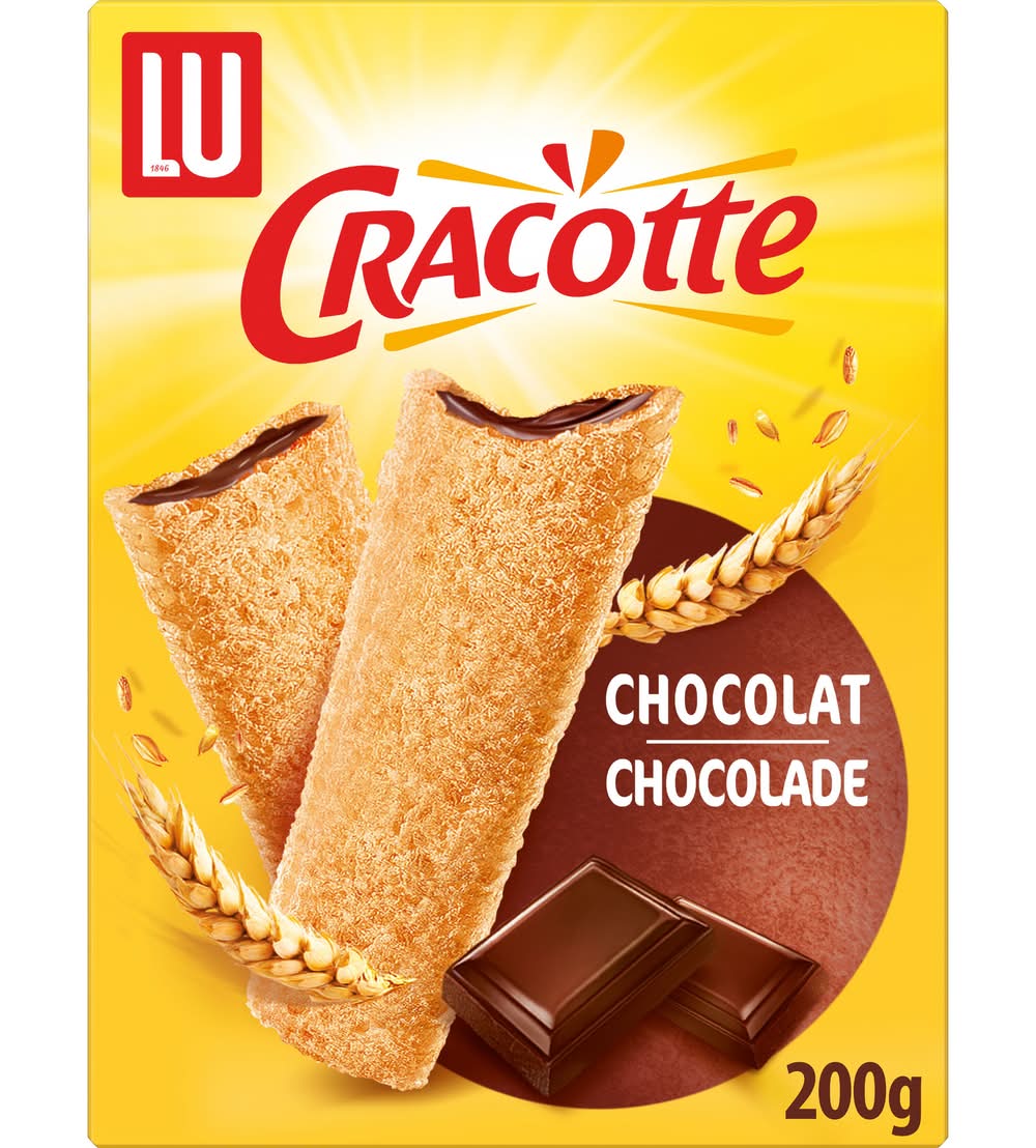 Cracotte - Biscottes fourrées, chocolat (200g)