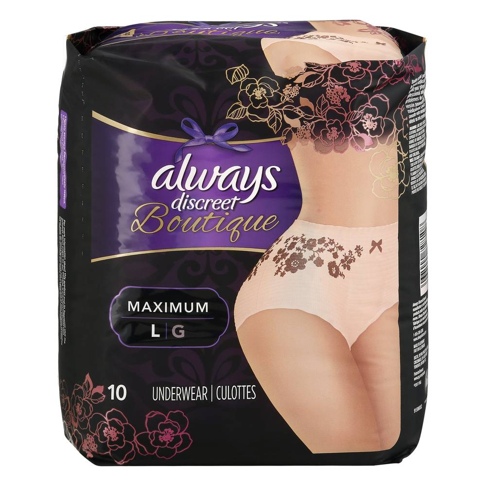 Always Discreet Boutique Underwear Maximum L (1.1 oz)