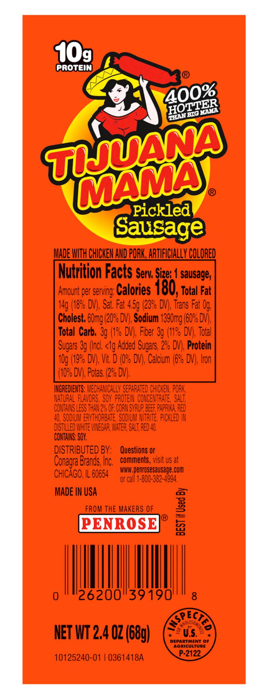 Penrose Pickled Sausage, Tijuana Mama (2.4 oz)