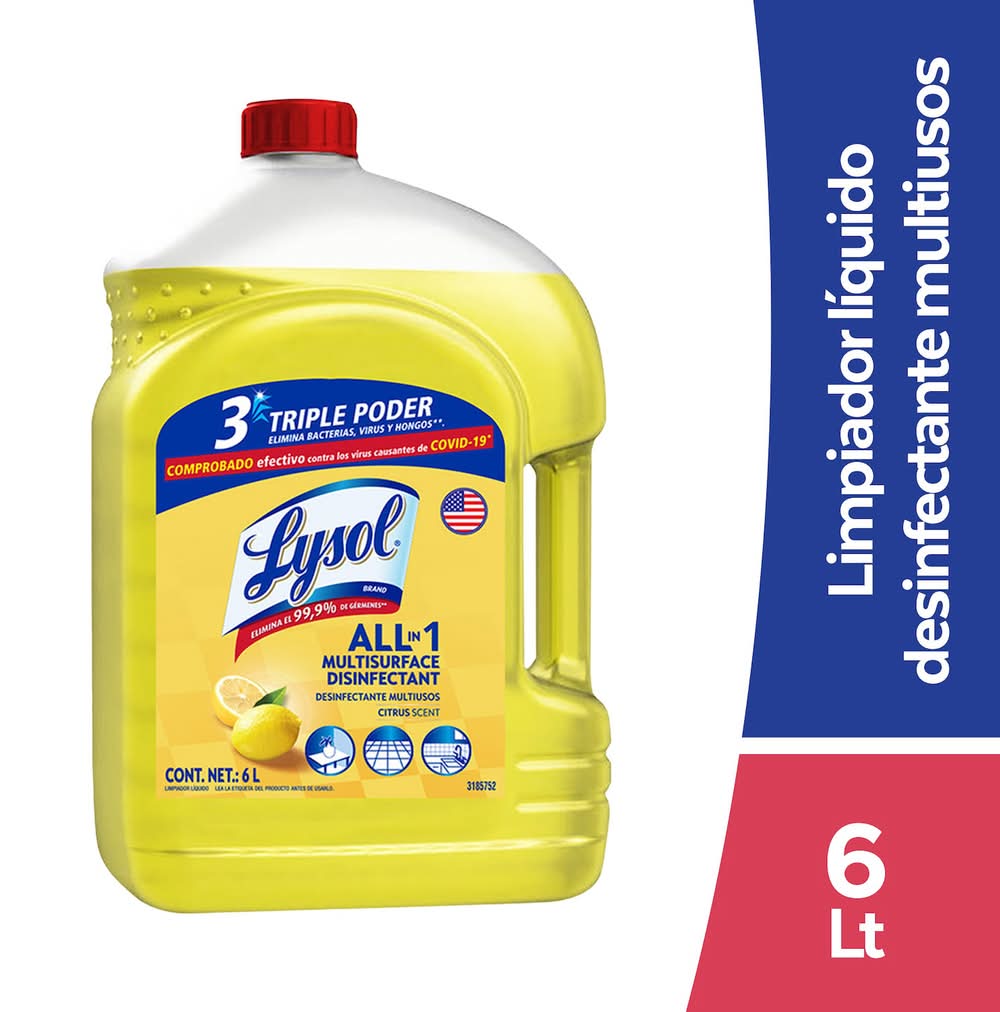 Lysol · Limpiador líquido desinfectante multiusos, citrus (6 L)
