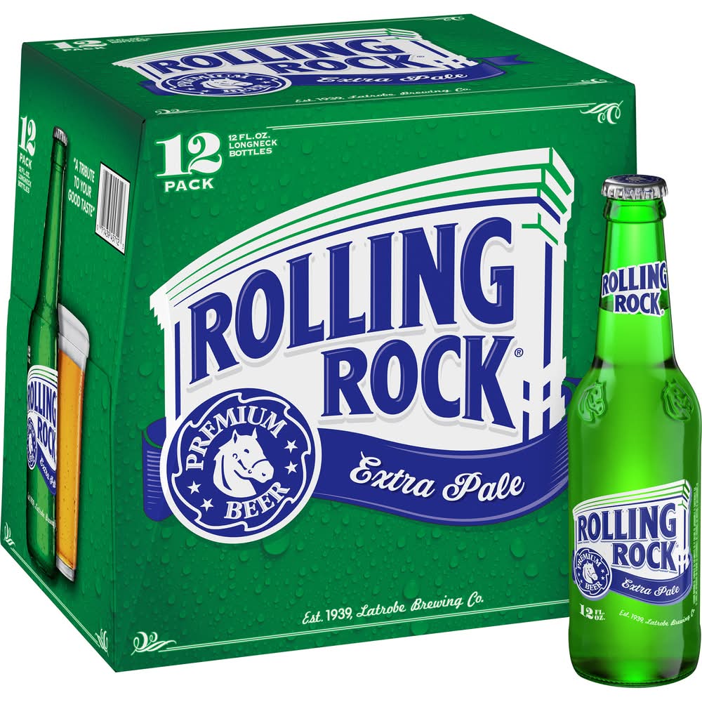 Rolling Rock Premium Extra Pale Lager Beer (12 x 12 fl oz)