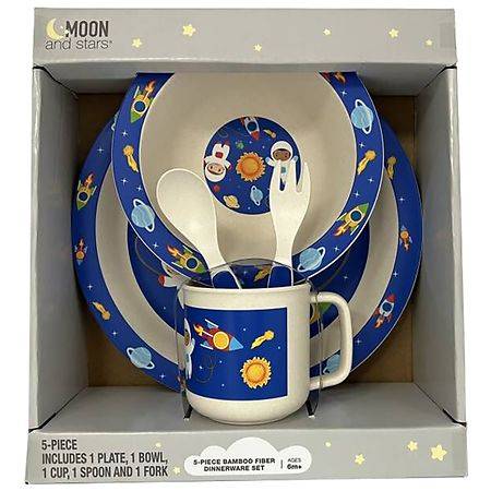 Moon & Stars 5-Piece Kids Dinnerware Set - 1.0 set