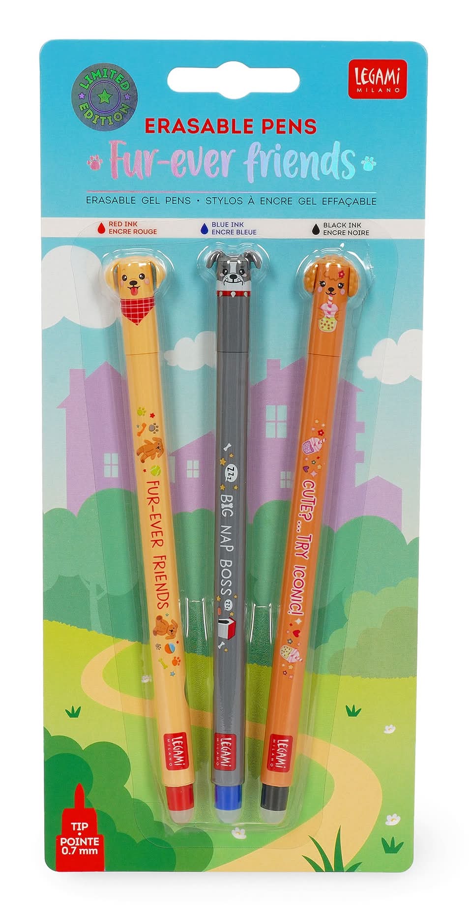 Conjunto 3 Canetas de Apagar - Fur Ever Friends