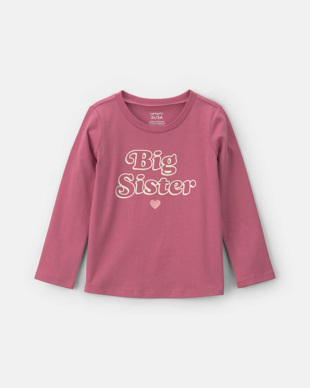Toddler Girl 'Big Sister' Long-Sleeve Graphic Tee - Pink - 2T