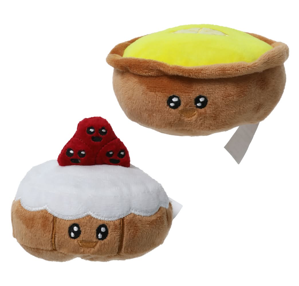 Foodie Plush Pet Toys 2-Pack Fruit Tarts