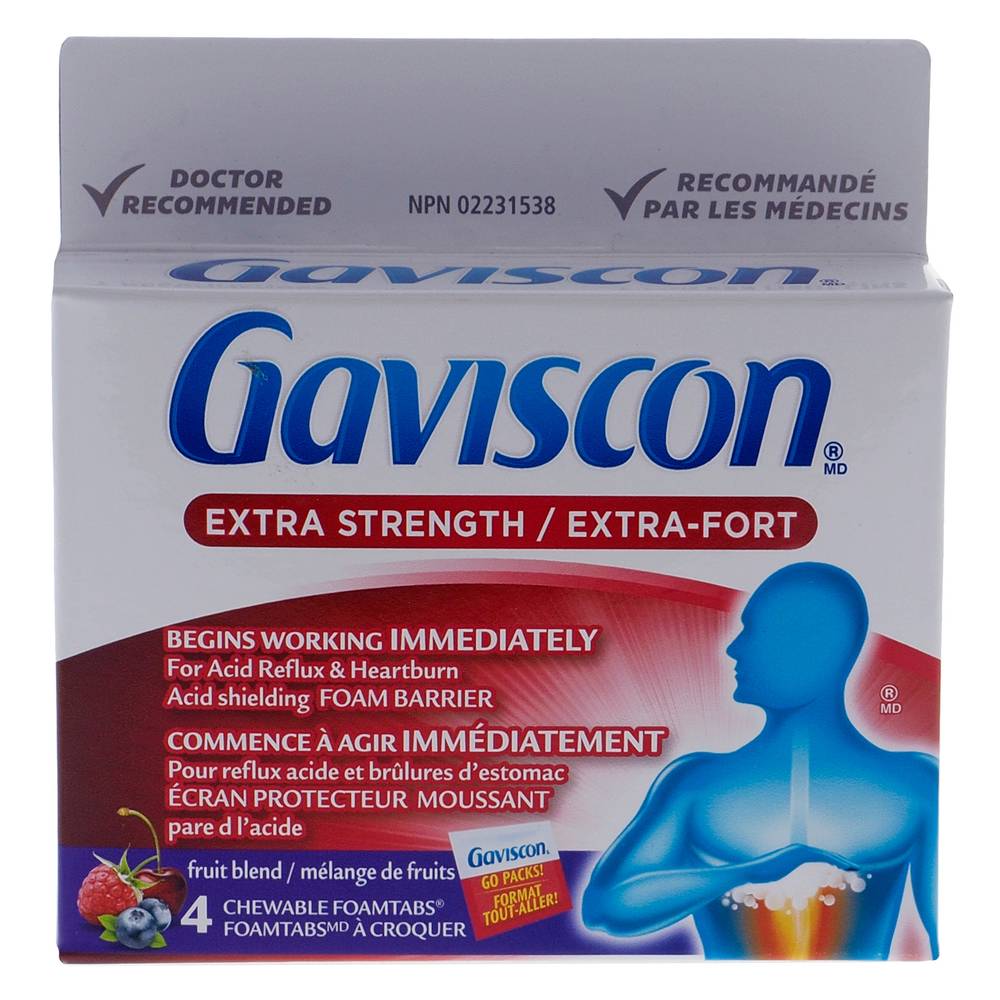 GAVISCON Extra Strength Fruit Blend, 4Pk