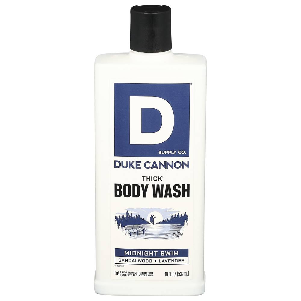 Duke Cannon Midnight Swim Thick Body Wash, Sandalwood - Lavender (18 oz)