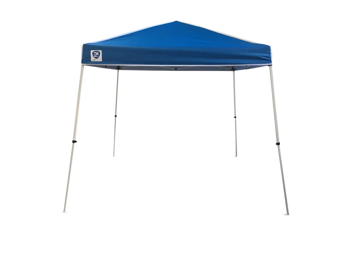 Z-Shade 10-ft x 10-ft Rectangle White Steel Frame with Blue Fabric Top Pop-up Canopy | ZSBP1010HRZBL