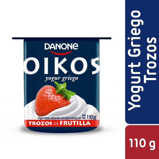 Danone yoghurt griego oikos con trozos de frutilla (110 g)