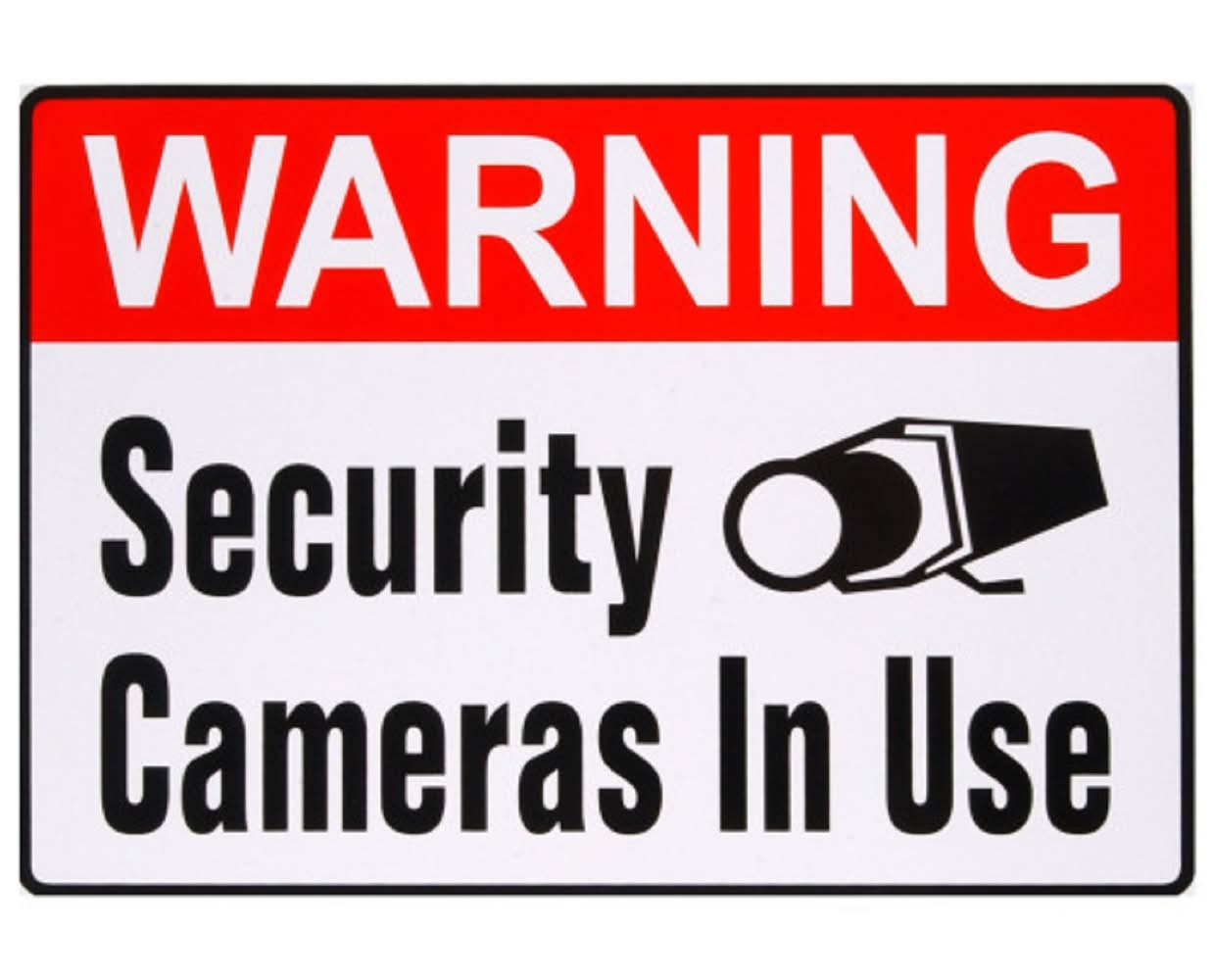 Hillman English White Security Decal 4 In. H X 6 In. W
