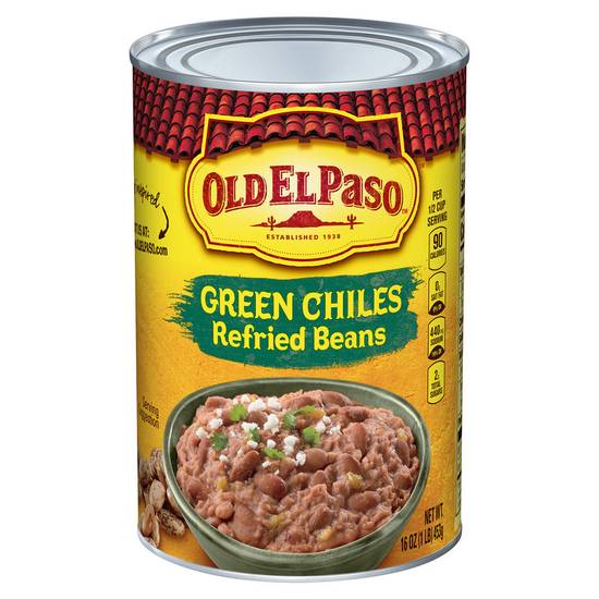 Order Old El Paso Green Chiles Refried Beans 16oz food online from Everyday Needs By Gopuff store, Fairfield on bringmethat.com