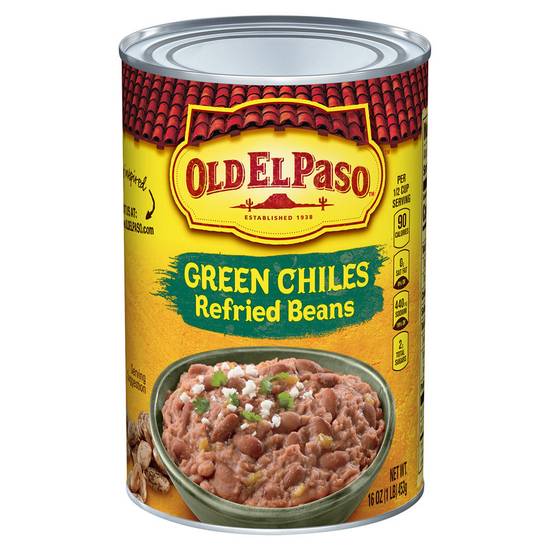 Order Old El Paso Green Chiles Refried Beans 16oz food online from Everyday Needs by Gopuff store, New Haven on bringmethat.com