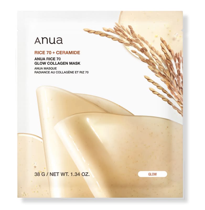 Anua Rice 70 Glow Collagen Mask 1 ct