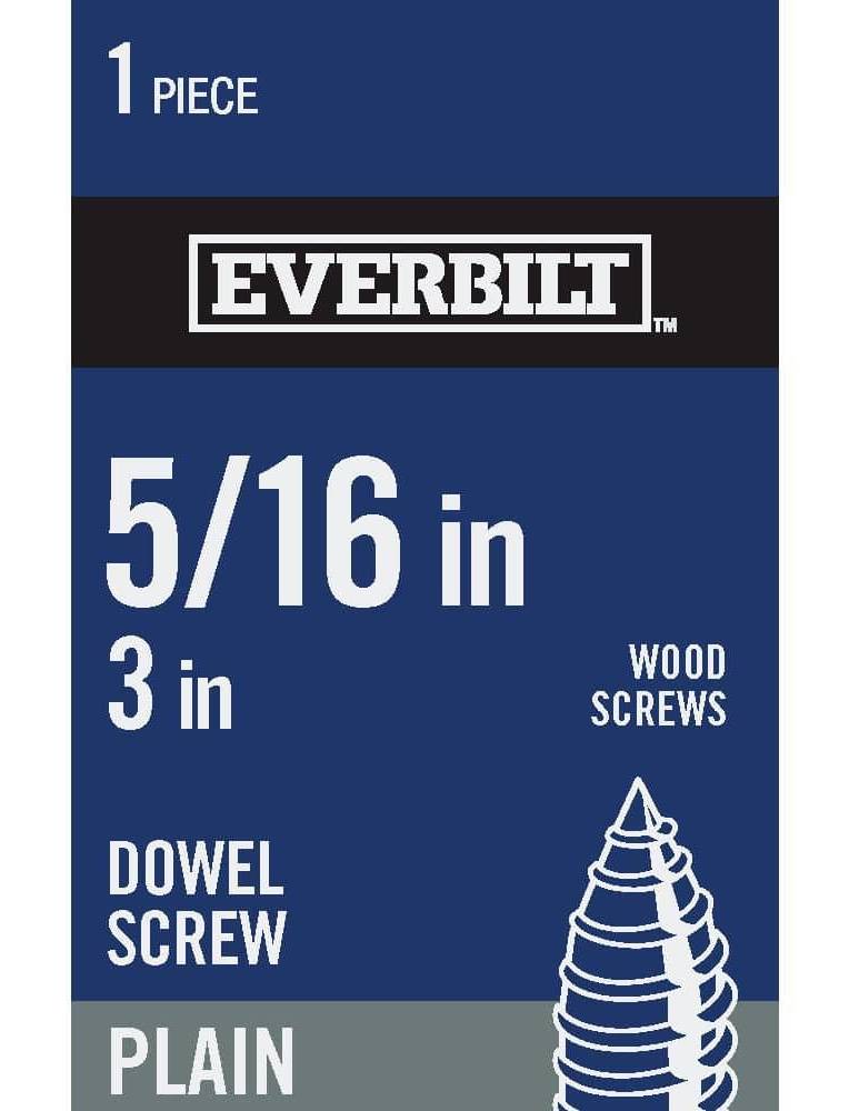 Everbilt 5/16 In.-18 X 3 In. Steel Plain Headless Dowel Coarse Screw