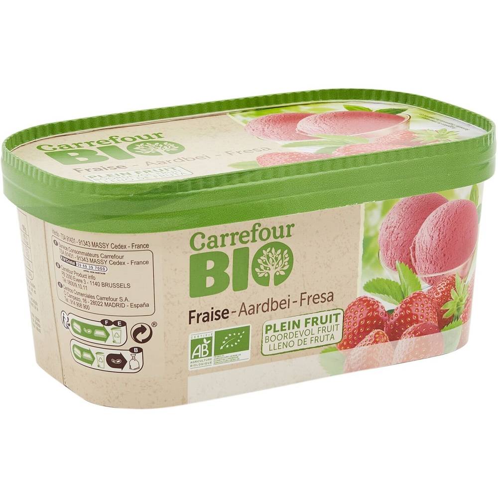 Carrefour Bio - Glace bio sorbet fraise