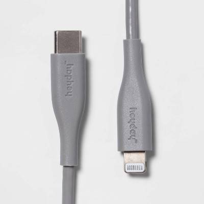 Heyday Lightning To Usb-C Round Cable, Gray