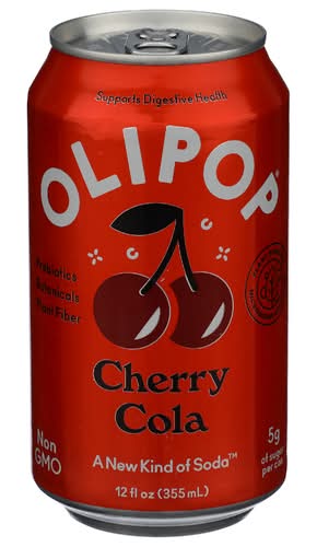 Olipop Cherry Cola Prebiotic Sparkling Tonic