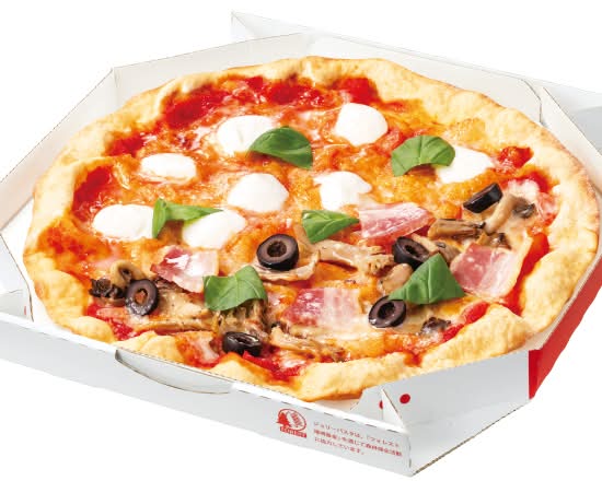ピッツァ・ハーフ＆ハーフ　プレミアムマルゲリータ＆ボスカイオーラ　Pizza Half-and-Half Premium Margherita&Boscaiola