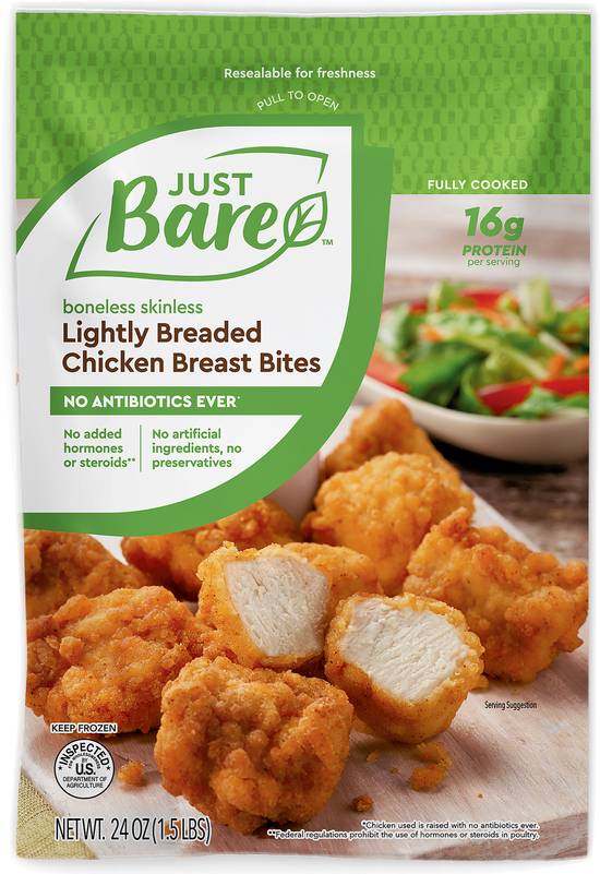 Just Bare Lightly Breaded Breast Bites (chicken )