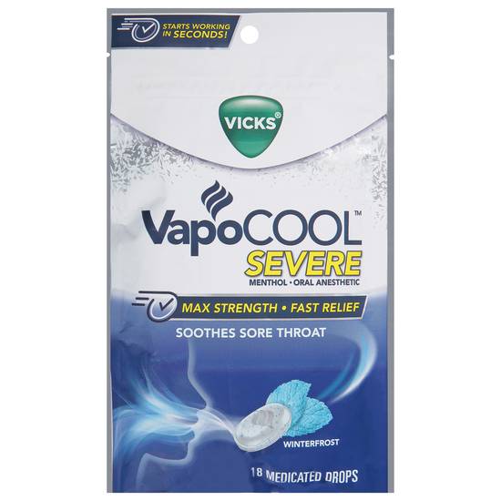 Vicks Vapocool Severe Medicated Drops (18 ct)