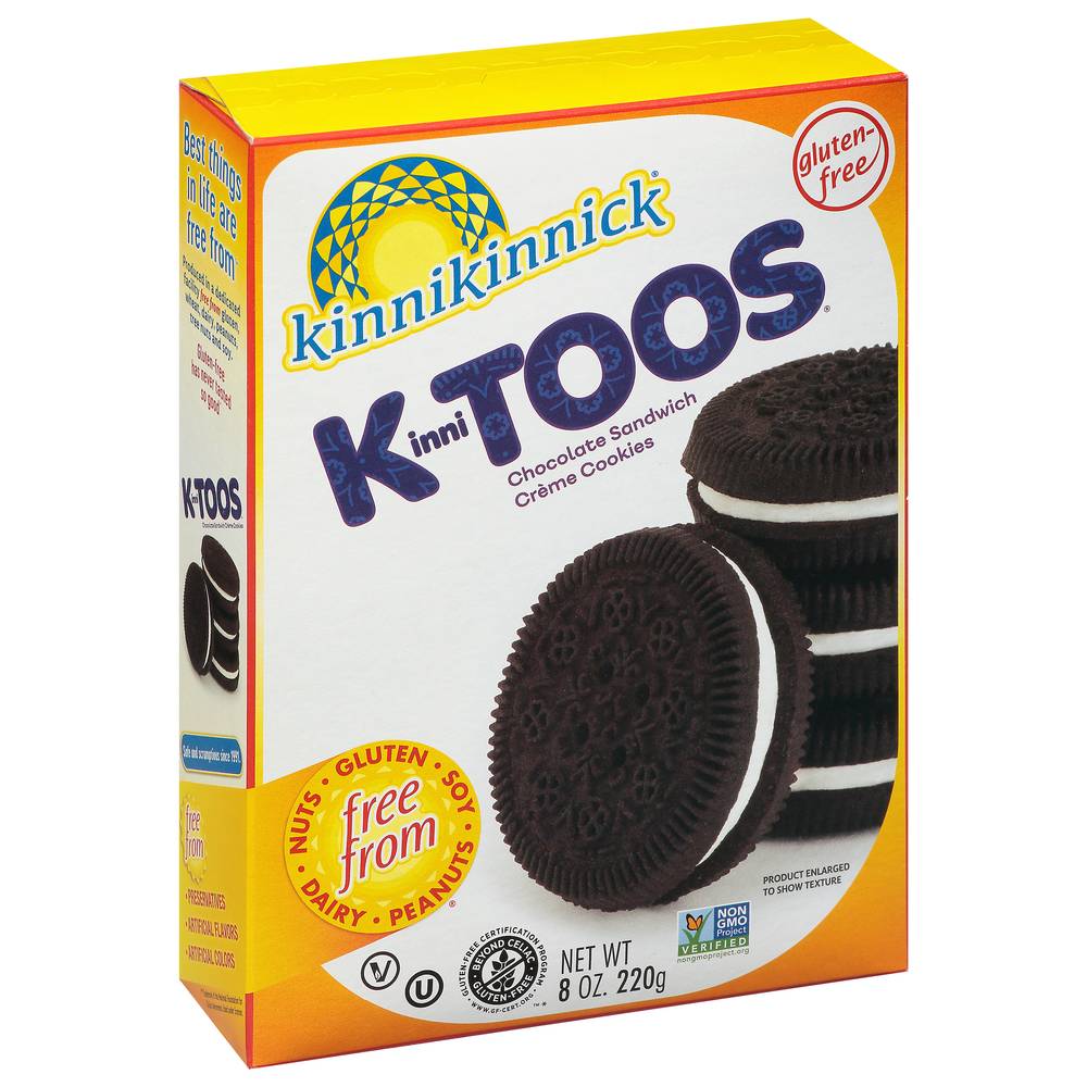 Kinnikinnick Kinni Toos Chocolate Sandwich Creme Cookies