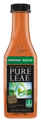 Pure Leaf Unsweetened Black Tea 18.5oz Plstic Bottle