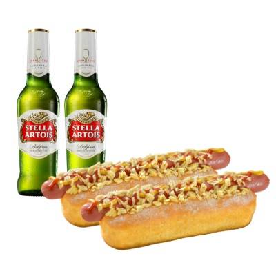 Combo delivery select- standard- full (2 hot dog tradicional + 2 stella 330ml)