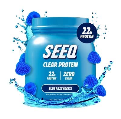 Seeq Clear Protein Powder, Blue Razz Freeze (14.8 oz)