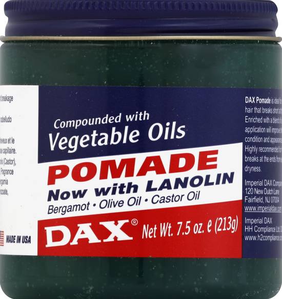 DAX Pomade Compounded With Vegetable Oils, 7.5 Ounce