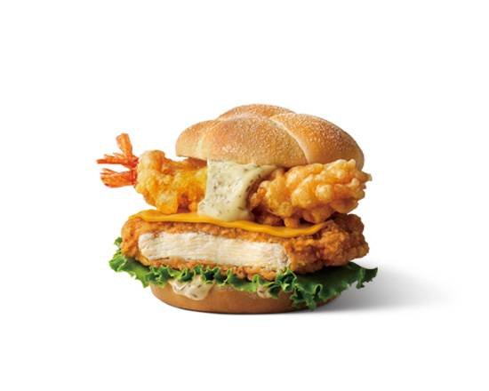 炸蝦天婦羅辣鷄堡 | Shrimp Spicy Chicken Fillet Burger