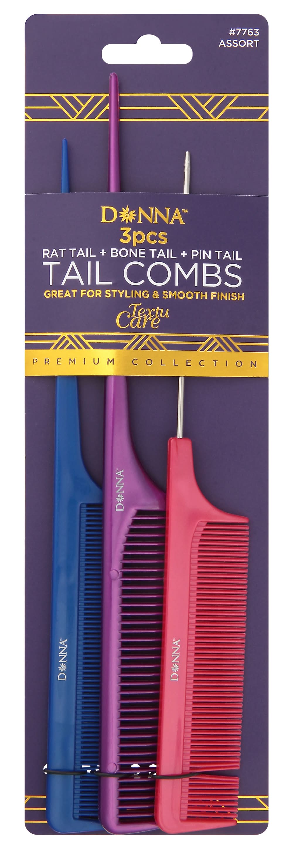 Donna Rat + Bone + Pin Tail Combs Set, Multicolor (1.6 oz, 3 ct)