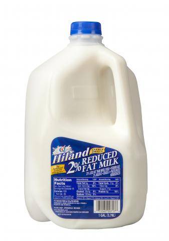 Hiland Dairy- 2% Reduced Fat Milk - Gallon (4 Units per Case)