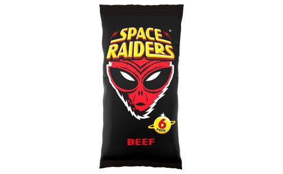 Space Raiders Beef Multipack Crisps 6 Pack