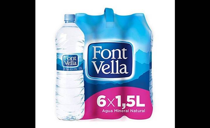 Pack 6 Agua Fontvella 1,5L