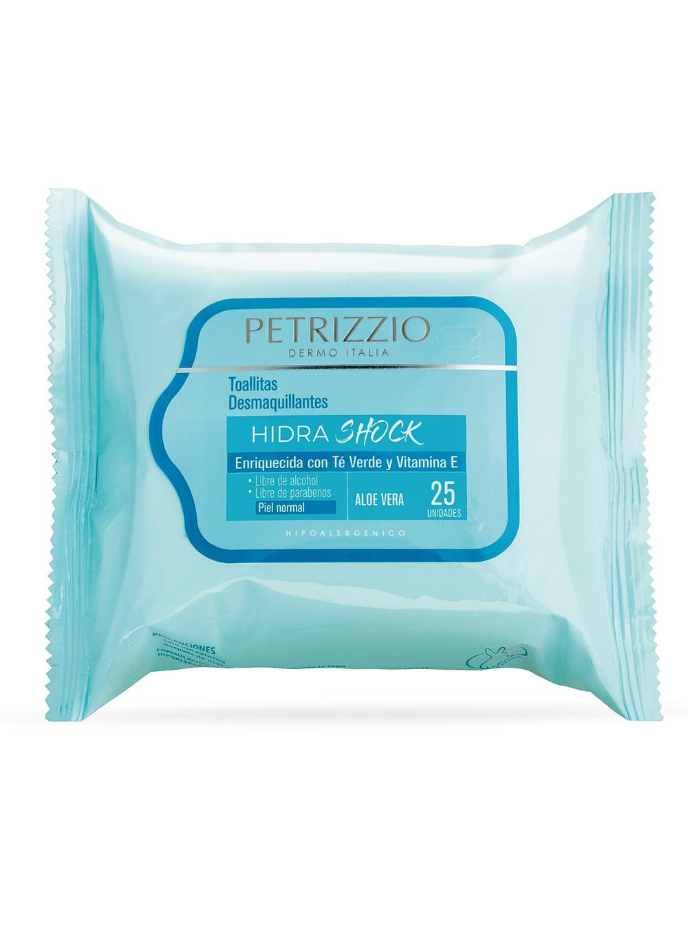 Petrizzio toallitas desmaquillantes hidrashock con aloe vera (25 un)