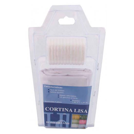 Home Dreams · Cortina lisa para baño blanca