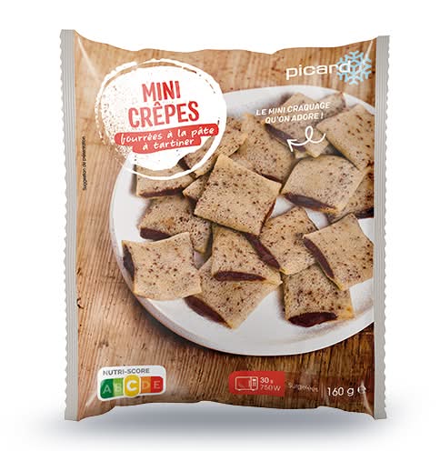 Mini-crêpes fourrées à la pâte à tartiner