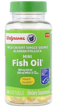Walgreens Mini Fish Oil 1000 mg Softgels (100 ct)