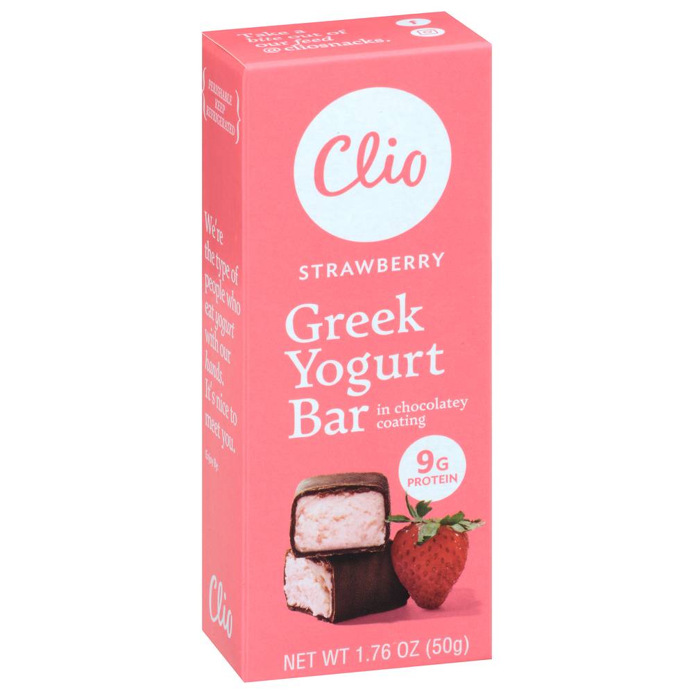 Clio Greek Strawberry Yogurt Bar (1.76 oz)