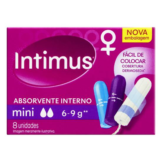 Intimus absorvente descartável interno mini (caixa 8 absorventes)