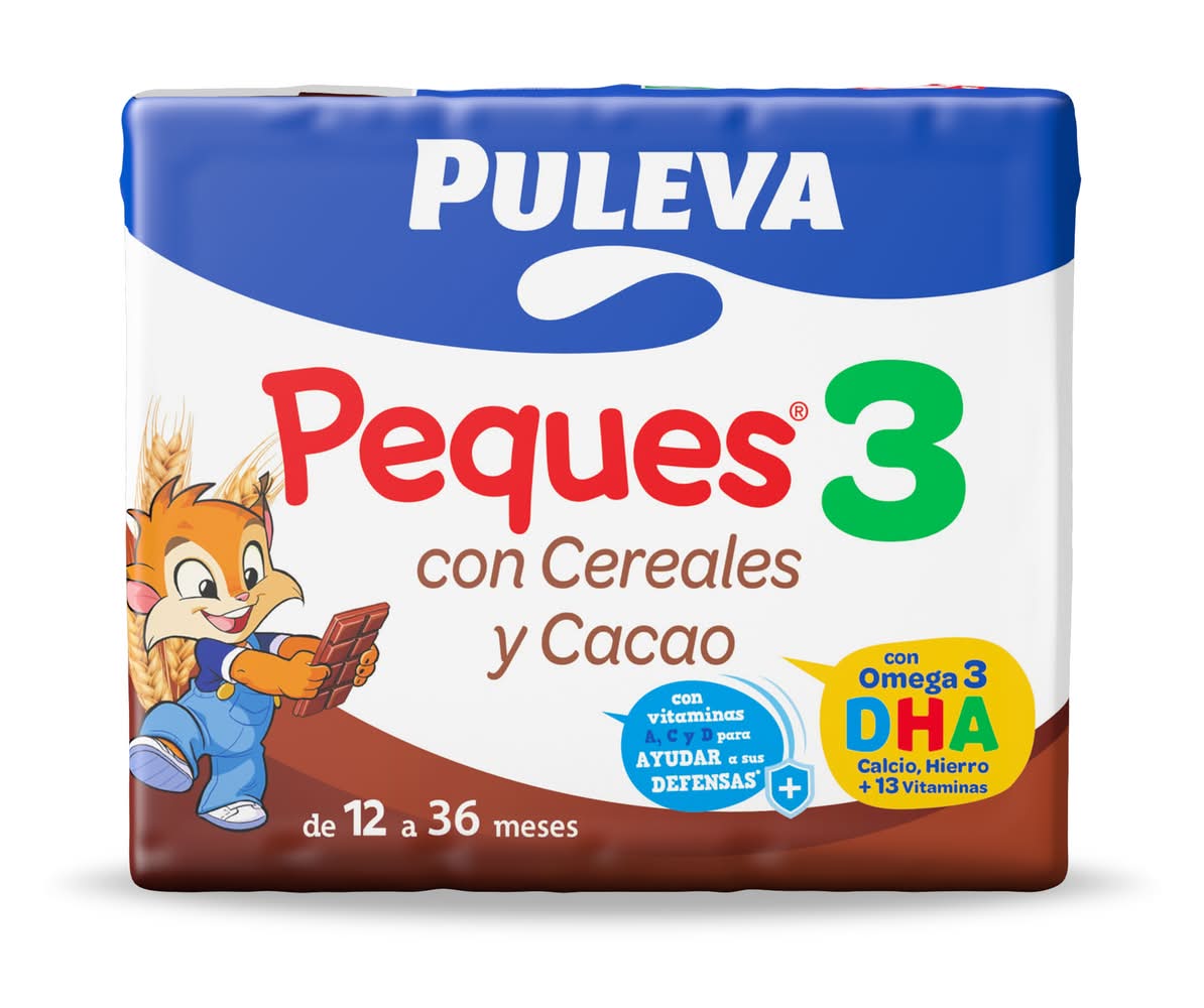 Peques 3 leche con cereales y cacao · Puleva (3 x 200 g)