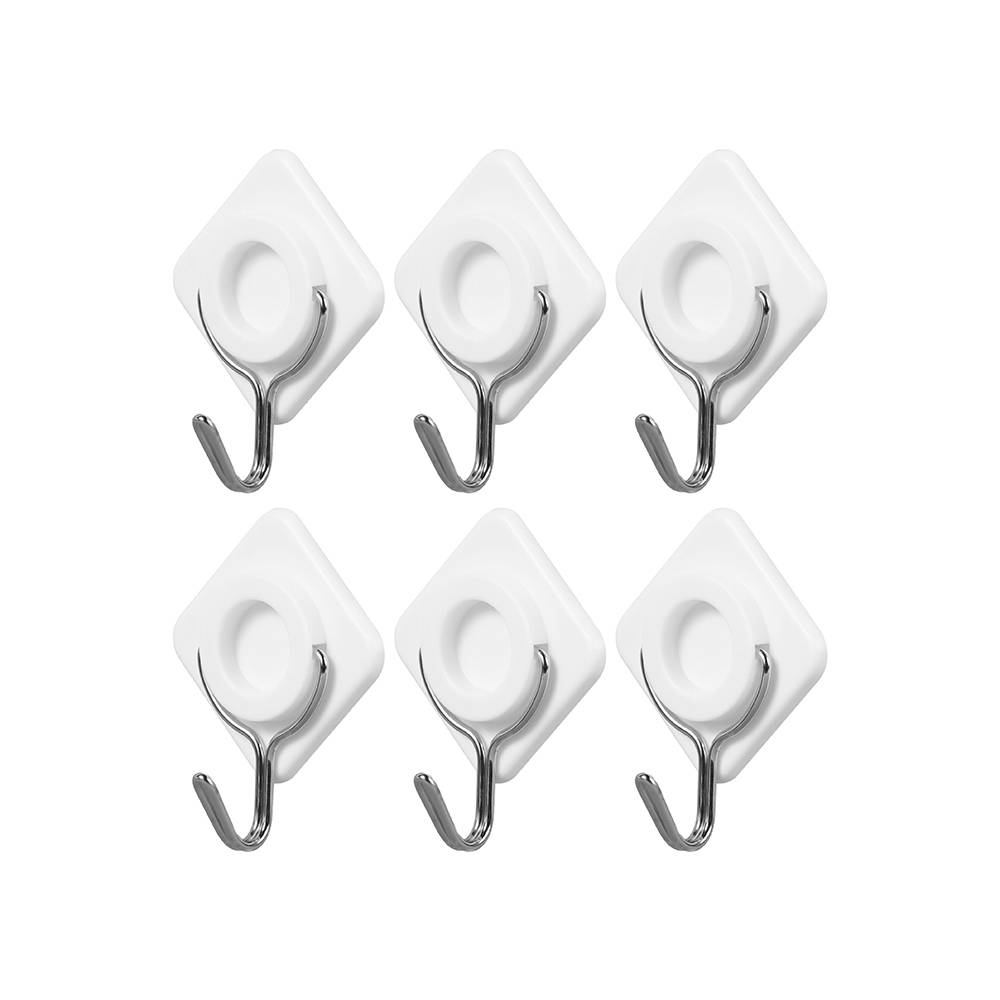 Miniso · Set ganchos adhesivos rombo blanco