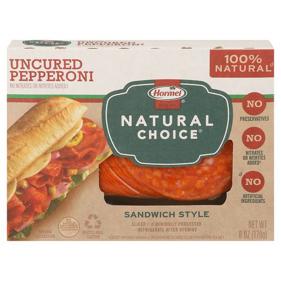 Hormel Natural Choice Sandwich Style Sliced Pepperoni