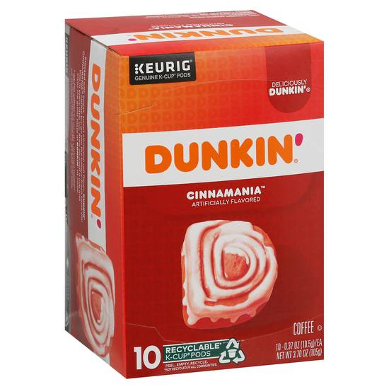 Dunkin' Cinnamania Coffee (10 ct, 3.7 oz)