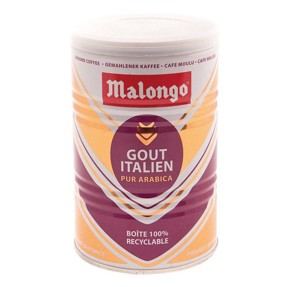 Café moulu goût Italien MALONGO - la boite de 250 g