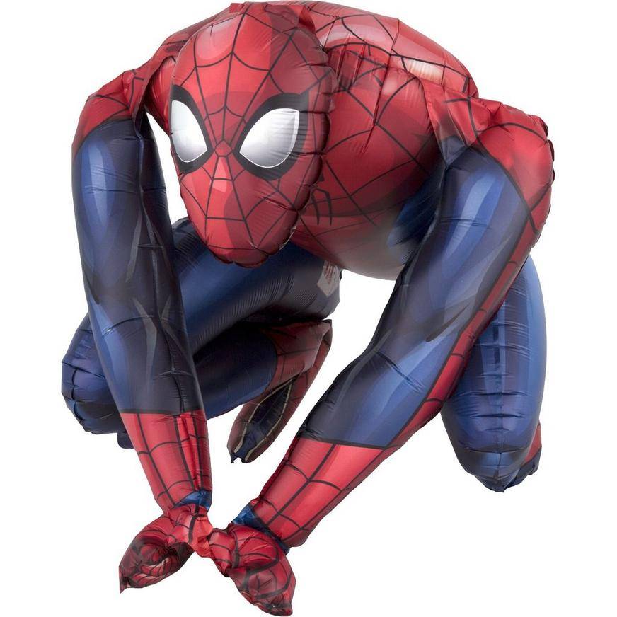 Uninflated Air-Filled Sitting Spider-Man Balloon, 20in
