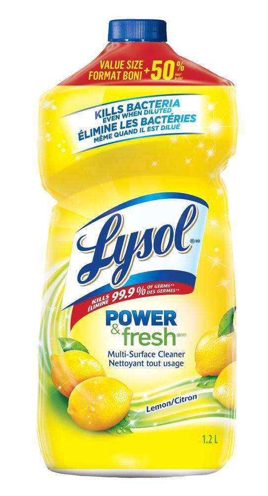 Lysol nettoyant multi-surfaces liquide au parfum de citron (1,2 l) - all purpose cleaner, pour, lemon (1.2 l)